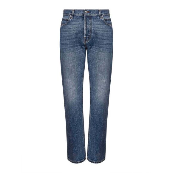 Haikure Men Blue Cotton Denim Blake Straight Jeans